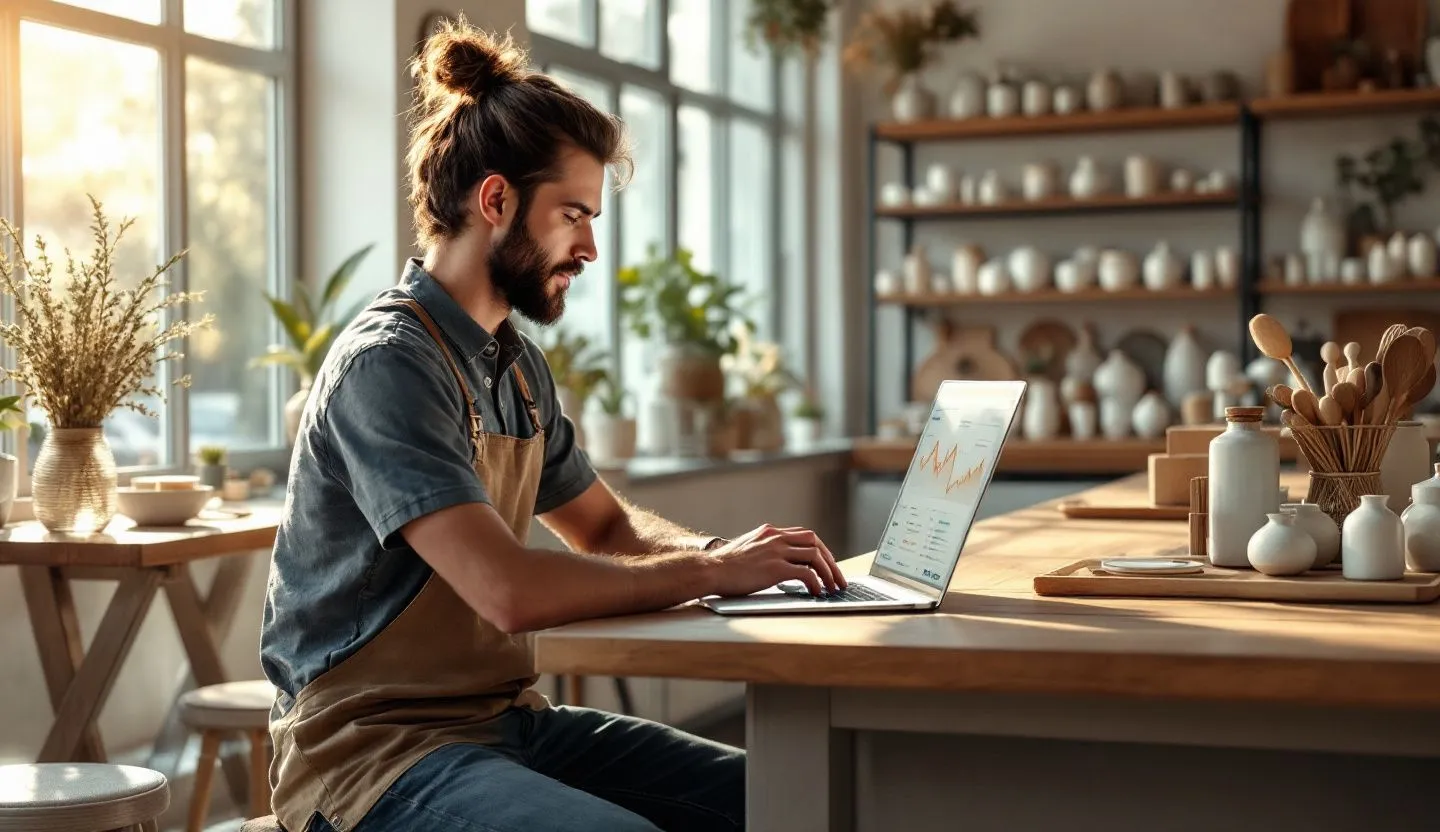 A small business owner using AI to make real-time pricing decisions.