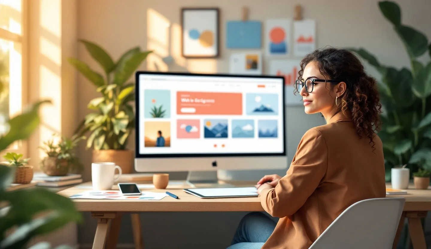 A business owner redesigning their website to strengthen brand messaging and customer experience.