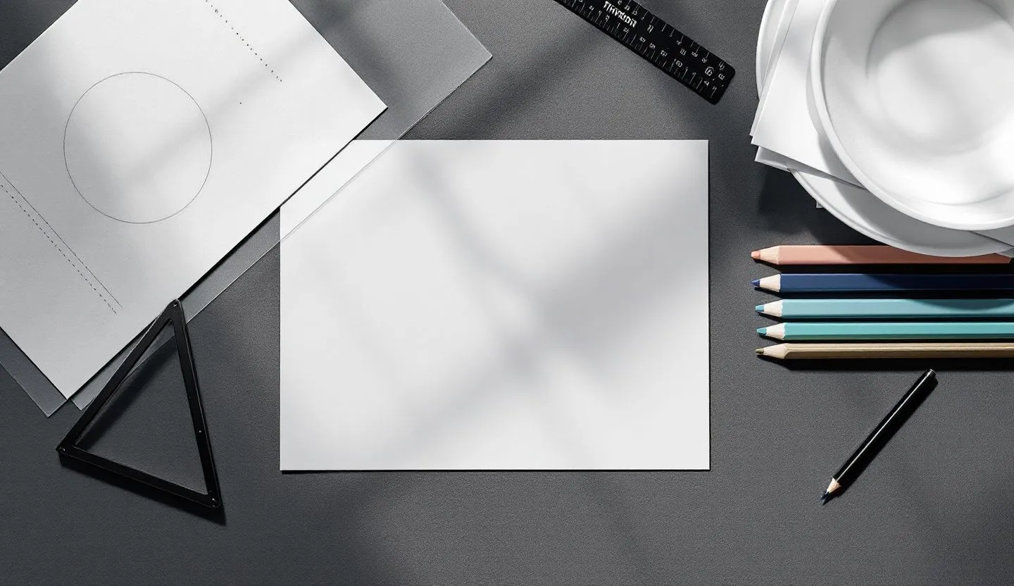 Overhead or angled tabletop composition: flat lay of timing charts with blank arcs, frame counters without numerals, and tape markers. Editorial photography, cinematic lighting in a modern professional workspace. Do not show split screens, clutter, text, UI elements, logos, graphs, or charts. Avoid cartoonish effects.