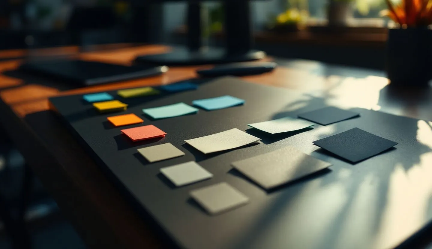 Close-up or macro detail: close-up of a checklist board with empty boxes and color tags. Editorial photography, cinematic lighting in a modern professional workspace. Do not show split screens, clutter, text, UI elements, logos, graphs, or charts. Avoid cartoonish effects.