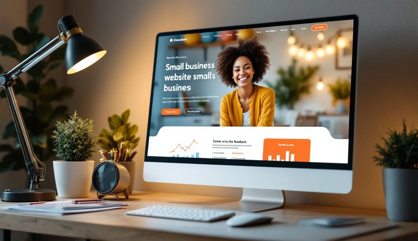 A small business website with design elements influenced by customer feedback.