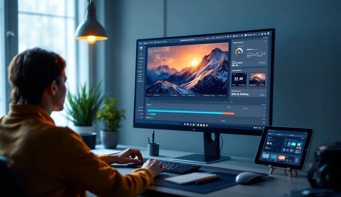 A designer optimizing a website’s video background for speed and performance.