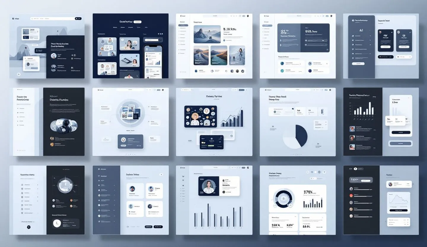 Clean digital art of multiple screens and assets aligning seamlessly in a creative grid