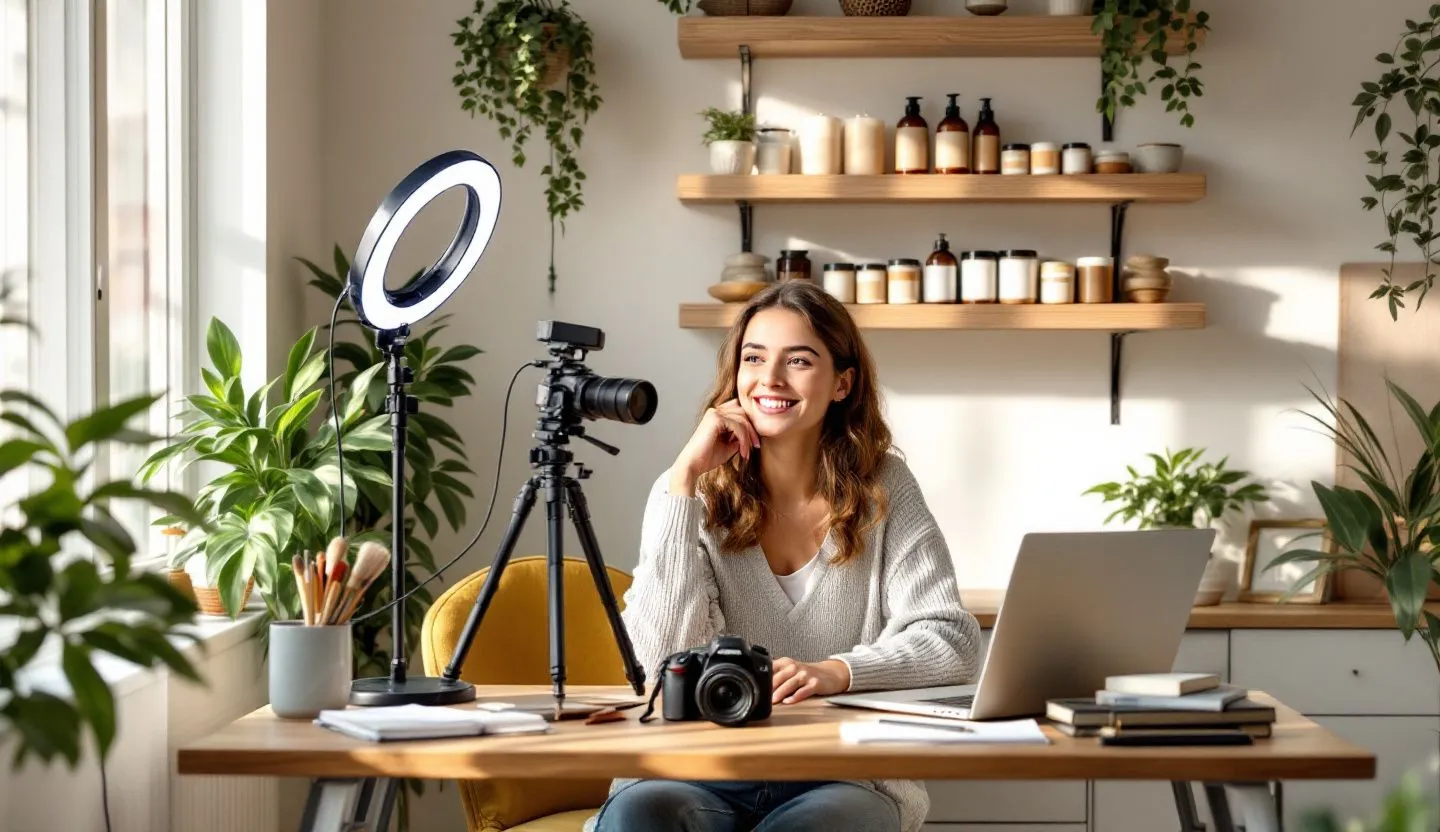 A small business creating engaging video content to promote their products or services.
