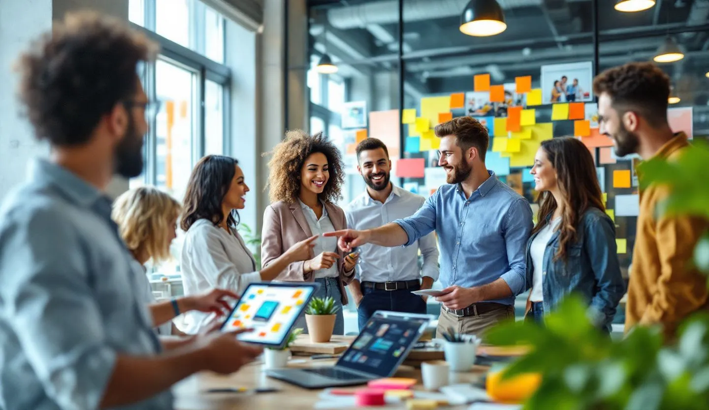 A business executing an exciting marketing campaign to promote a new service or product.