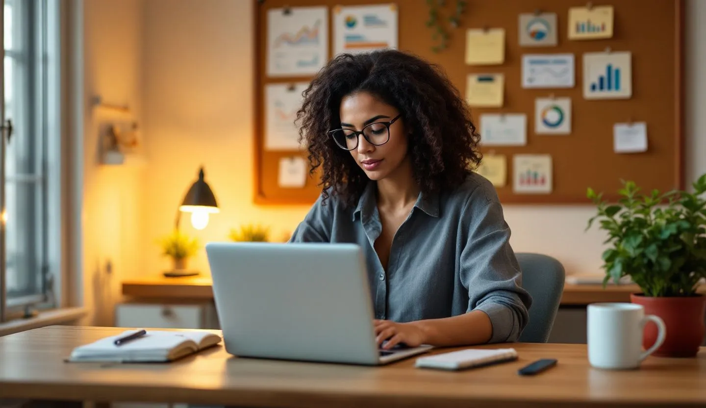 A small business owner working on an email marketing campaign targeting potential customers.