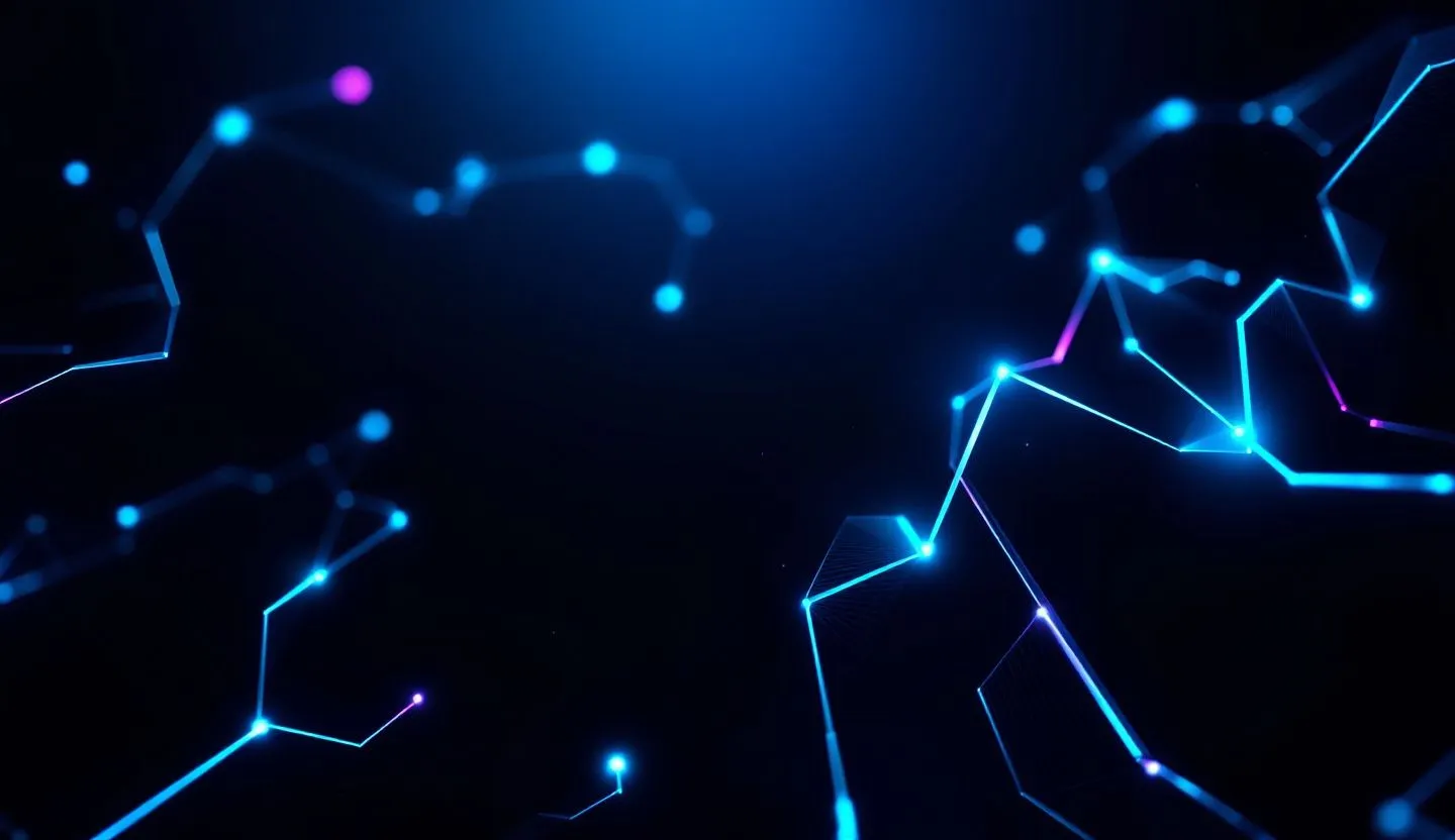 Abstract futuristic visual of data lines forming a business logo or symbol (no text)